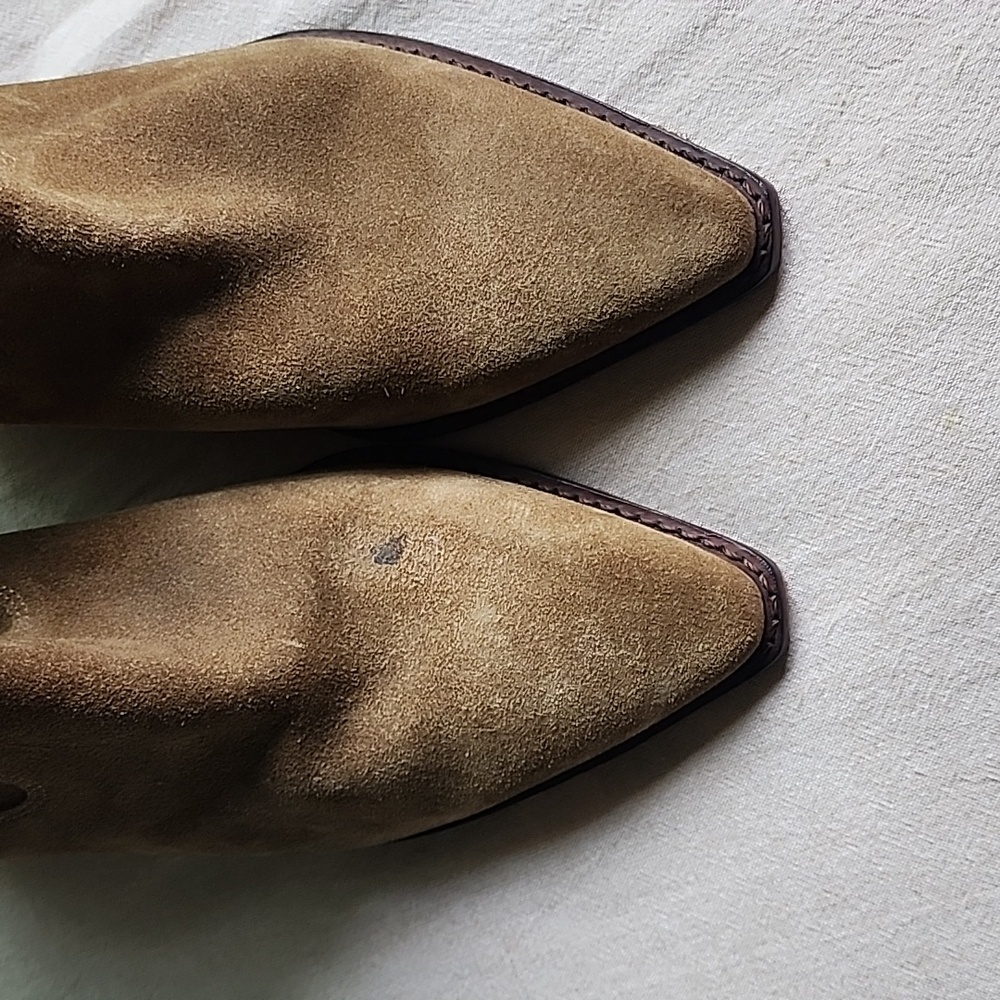 Chinese Laundry Suede Leather Ankle Boots Western Pull On - Picture 5 of 6